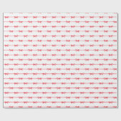 Kerst Waterverf rode strikken & horizontale linten Cadeaupapier (Vlak)