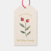 Kerst Waterverf Schattige Baby shower Cadeaulabel (Achterkant)