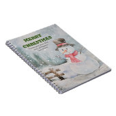 /Kerst/Waterverf Schattige Sneeuwman Notitieboek (Rechterzijde)
