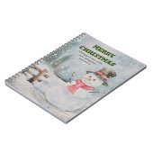 /Kerst/Waterverf Schattige Sneeuwman Notitieboek (Linkerzijde)