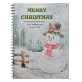/Kerst/Waterverf Schattige Sneeuwman Notitieboek (Voorkant)