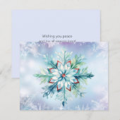 Kerst Waterverf Snowflake (Voorkant / Achterkant)