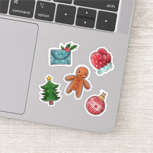Kerst waterverf sticker collectie