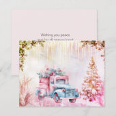 Kerst Waterverf Truck Winter Scene (Voorkant / Achterkant)