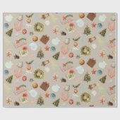 Kerst Waterverf van Tropical Island Cadeaupapier (Vlak)