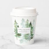 Kerst-waterverf voor bedrijven papieren bekers (Voorkant)
