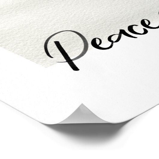 Kerst waterverf Vrede op Aarde poster (Hoek)