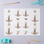 Kerst Waterverf Winter Deer Pattern Tissuepapier (Craft)