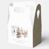 Kerst Waterverf Winter Landschap Favoriet Box Bedankdoosjes (Geopend)