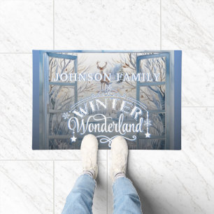 Kerst Waterverf Winter Wonderland Decoratie Deurmat