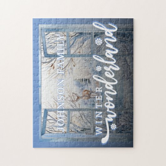 Kerst Waterverf Winter Wonderland Decoratie Legpuzzel (Verticaal)