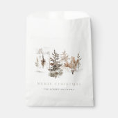 Kerst Waterverf Winterlandschap Bedankzakje (Voorkant)