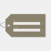 Kerst Waterverf Winterlandschap Cadeaulabel (Achterkant Horizontaal)