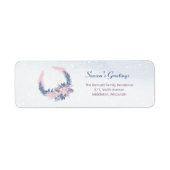 Kerst Waterverf Winterloof Custom Kerstfeest Etiket (Voorkant)