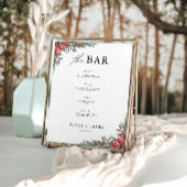 Kerst Wedding Bar Menu Sign Sjabloon Poster