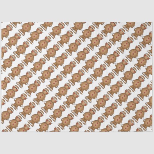 Kerst Weefsel Papier/Gingerbread Man Tissuepapier (Voorkant)