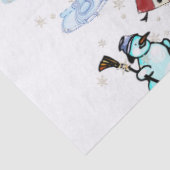 Kerst Weefsel Papier Pinguïn Sneeuwman Vis (Detail)