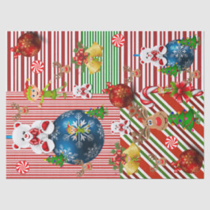 Kerst Weefsel Papier Teddy Beer