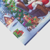 Kerst Weefsel papier wrap met Sint Bernard kunst (Detail)