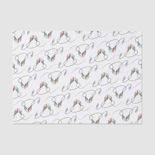 Kerst Weefselpapier Moderne Lichtdraad Tissuepapier (Voorkant)