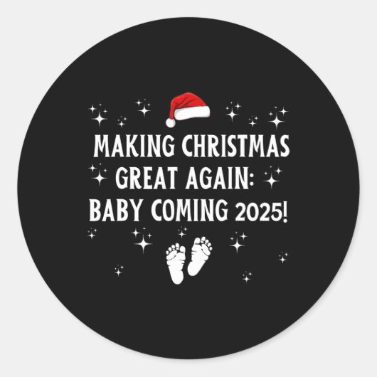 Kerst weer mooi maken Ba Ronde Sticker (Voorkant)