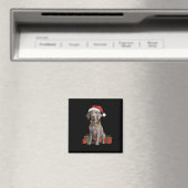 Kerst Weimaraner hond  Magneet (Insitu (Vaatwasser))