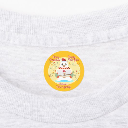 Kerst welkom bij baby labels (Aangebracht)