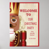 Kerst Welkom Bord Poster Notenkraker (Voorkant)