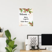 Kerst Welkom Bruidsfeest Poster (Thuiskantoor)
