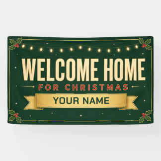 Kerst Welkom Thuis Aangepaste Vinyl Banner 3' x 5'