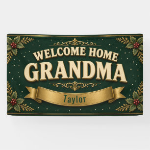 Kerst Welkom Thuis Oma Aangepaste Vinyl Banner