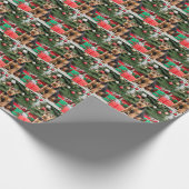 Kerst Welsh Terrier met geschenken Cadeaupapier (Hoek)