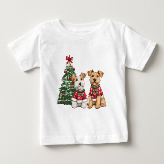 Kerst Welsh Wire Fox Terrier Honden (Voorkant)