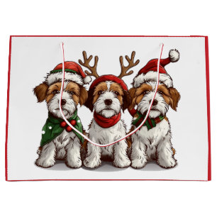 Kerst Welsh Wire Fox Terrier Honden Groot Cadeauzakje