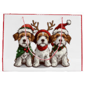 Kerst Welsh Wire Fox Terrier Honden Groot Cadeauzakje (Achterkant)