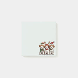 Kerst Welsh Wire Fox Terrier Honden Post-it® Notes