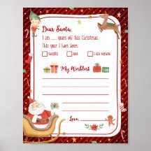 Kerst Wensbrief Poster