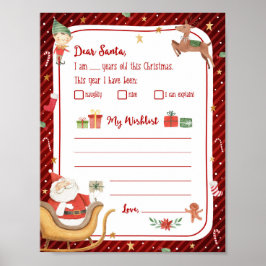 Kerst Wensbrief Poster