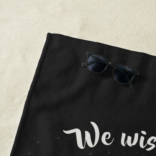 Kerst Wensen aangepaste naam strand handdoek (In situ)