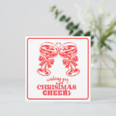 Kerst Wensen en Sfeer Feestdagenkaart (Staand voorkant)