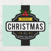 Kerst Wensen flessenetiketten Bier Etiket (Enkel label)