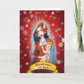 Kerst Wenskaart #1 (begroeting binnen) Feestdagen Kaart (Voorkant)