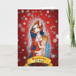 Kerst Wenskaart #1 (begroeting binnen) Feestdagen Kaart