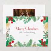 Kerst Wenskaart 2024 voor familie, vrienden Feestdagenkaart (Voorkant / Achterkant)