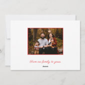 Kerst Wenskaart 2024 voor familie, vrienden Feestdagenkaart (Achterkant)