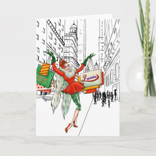 Kerst Wenskaart #4 (begroeting binnen) Feestdagen Kaart (Voorkant)