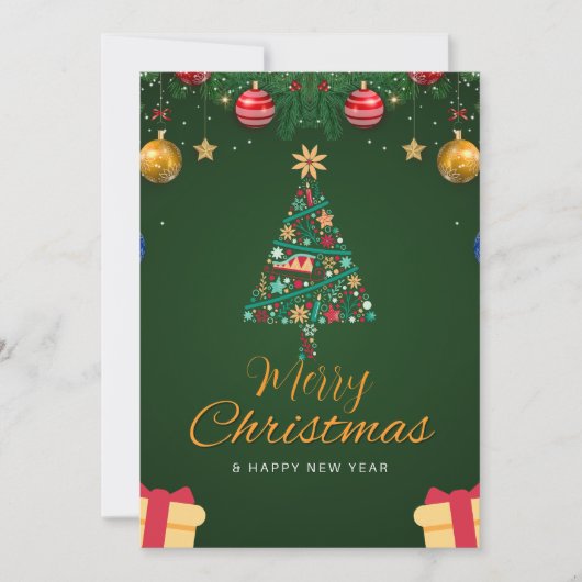 Kerst Wenskaart Feestdagenkaart (Voorkant)