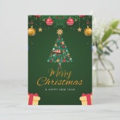 Kerst Wenskaart Feestdagenkaart (Staand voorkant)