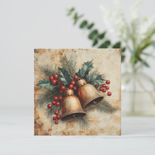 Kerst Wenskaart Feestdagenkaart (Staand voorkant)