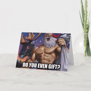 Kerst Wenskaart - Gym Motivatie Feestdagen Kaart